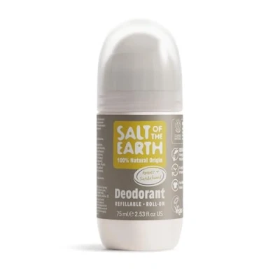 Afbeelding van Salt of the Earth Amber &amp; Sandalwood Natural Deodorant Roll On 75 ML