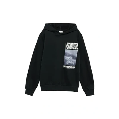 Afbeelding van s.Oliver MIT Frontprint Hoodie voor kinderen, Maat: 170/176, Schwarz
