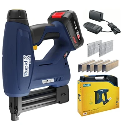 Afbeelding van Rapid BTX606 18v Accutacker voor smalrugnieten 2.5 Ah accu + lader Incl. 300 8/30 mm brads In koffer 5001502