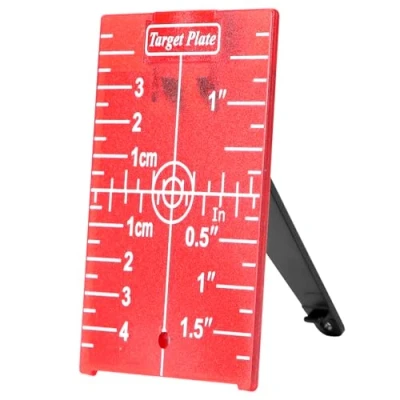 Afbeelding van QWORK® rood laserdoelbord Lasermagnetisch doel met reflectoren, lasermeetaccessoires om de laserzichtbaarheid te verbeteren