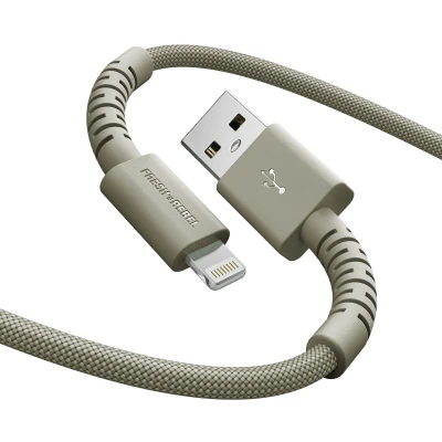 Afbeelding van Fresh &#039;n Rebel FlexWave kabel USB A naar Lightning 2 meter Ultraflexibel Dried Green
