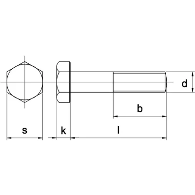 Afbeelding van Kelfort Zeskantbout staal 8.8 verzinkt M18 x 90mm