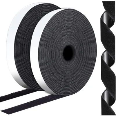 Afbeelding van Klittenband Zelfklevend 20mm x 8 meter Extra Sterk, Dubbelzijdig Hook and Loop Tape, Zelfklevende banden (Zwart)