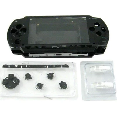 Afbeelding van OSTENT Full Housing Reparatie Mod Case + toetsen vervanging compatibel met Sony PSP 1000 console kleur zwart
