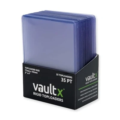 Afbeelding van Vault x Premium extra dikke naadloze toploaders 35pt 3&quot; 4&quot; stijve kaarthouders voor ruilkaarten en sportkaarten (25 stuks)