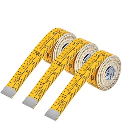 Afbeelding van 3 stuks meetlint lichaam maatlint met knop dubbele schaal bandmaat zacht voor rolmeetlint stof lichaamsmeetlint meetlinten naaien lichaamslengte 150 cm