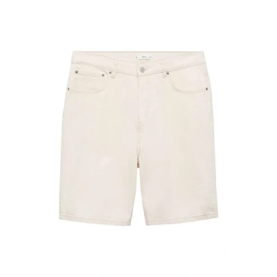 Afbeelding van Mango ONDA Jeansshort, Heren, Maat: 38, Off white
