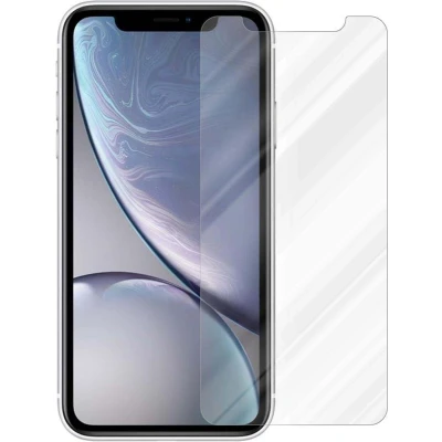 Afbeelding van Cadorabo Pantser film geschikt voor Apple iPhone XR in KRISTALHELDER Geharde (Tempered) display beschermglas 9H hardheid met 3D Touch (RETAIL PACKAGING)