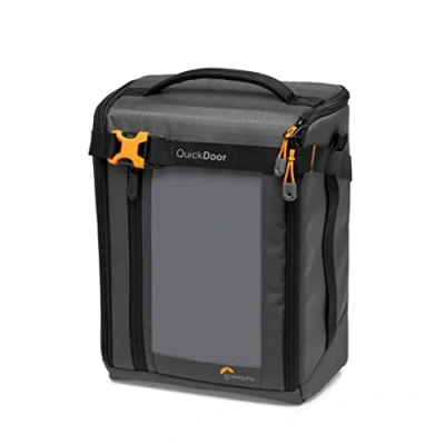 Afbeelding van Lowepro GearUp Creator Box Extra Large II, spiegelloze en DSLR cameratas, cameratas met snelle toegang, gemaakt van gerecyclede stoffen, gevoerde oranje binnenverdelers, grijs