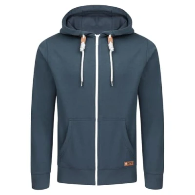 Afbeelding van riverso RIVThilo Sweatjack voor heren, ritssluiting, regular fit, hoodie, sweatshirt, grijs, bruin, groen, rood, blauw, zwart, beige, S, M, L, XL, XXL, 3XL, 4XL, 5XL, turbid blue, 3XL