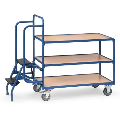 Afbeelding van fetra 2106 Orderpickwagen Staal Poedercoating Laadvermogen (max.): 250 kg Stralend blauw (RAL 5007)