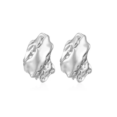 Afbeelding van Oorbellen Sculpture Zilverkleurig 2,6 x 1,8 cm Stainless Steel Fashion Favorite