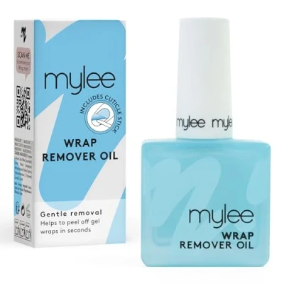 Afbeelding van Mylee Wrap Remover Oil 15 ml, zachte en snelle verwijdering van gelnagelfolies zonder aceton, verzorgende, hydraterende formule, zacht, eenvoudig aan te brengen, veganistisch dierproefvrij
