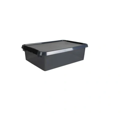 Afbeelding van Sunware Comfort Line opbergbox 32 liter 60 x 40 18 cm transparant grijs/zwart