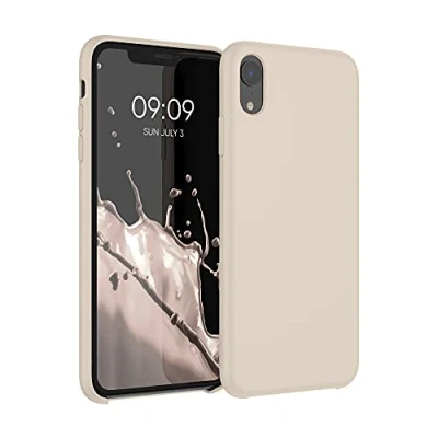 Afbeelding van kwmobile telefoonhoesje geschikt voor Apple iPhone XR Hoesje met siliconen coating Smartphone case in parelmoer