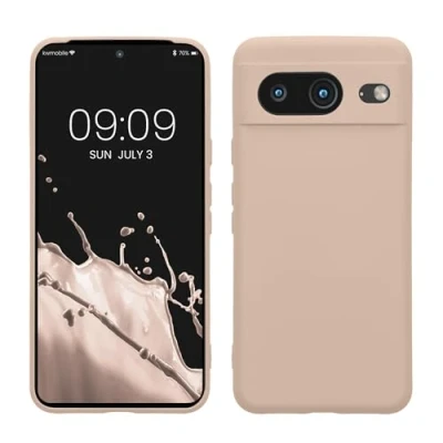 Afbeelding van kwmobile telefoonhoesje compatibel met Google Pixel 8 hoesje Case van TPU voor smartphone Back cover in kokosmelk