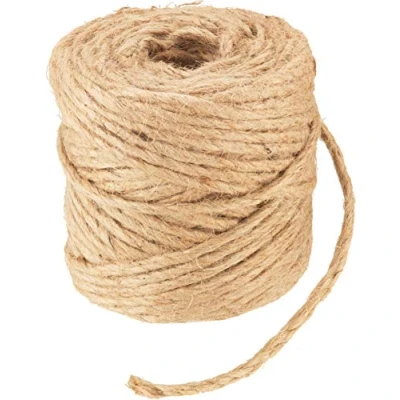 Afbeelding van Connex Jute touw 3 mm x 50 m om te binden, decoreren en verpakken scheurvast &amp; weerbestendig van 100% natuurlijke jute/decoratiekoord/pakketsnoer/jutegaren/tuinkoord / FLOR78701