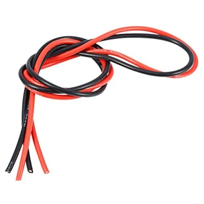 Afbeelding van 12AWG 2m Flexibele Zachte Siliconen Kabel Elektronische Vertind Koper Stranded 12 Gauge Draad voor RC Modellen Speelgoed (1 Meter Rood + 1 Zwart)