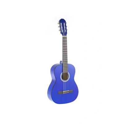 Afbeelding van Klassieke gitaar Basic 1/2 transparant blauw Voor kinderen van 7 9 jaar Kindergitaar