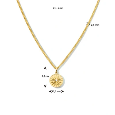 Afbeelding van Collier zirkonia 41 + 4 cm zilver verguld