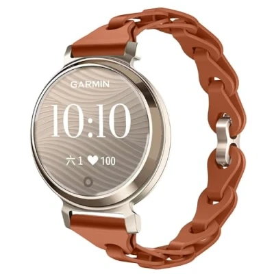 Afbeelding van GIOPUEY Band compatibel met Garmin Lily 2, zachte siliconen horlogeband, vervanging van het bandje [slijtvast] [ademend], for Polyurethaan