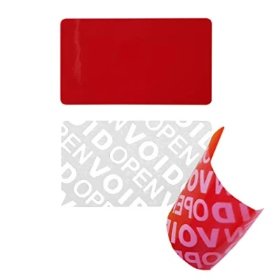 Afbeelding van 100 stuks Seal 35 * 20mm rood sluitingsetiketten, veiligheidszegel, kwaliteitszegel garantiezegel veiligheidsetiketten, retourzegel, papieren zegel, zelfklevend zegel etiket