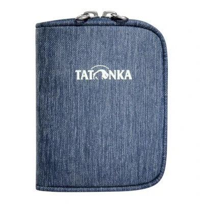 Afbeelding van Tatonka portemonnee met ritssluiting ruimte voor 4 creditcards, muntenvak en extra vak aan de binnenkant 9 x 11 2 cm navy