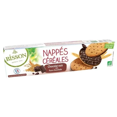 Afbeelding van Bisson Pure chocolade frosted granenkoekjes bio 120 g