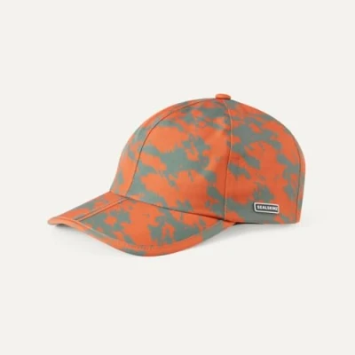 Afbeelding van SEALSKINZ Salle Waterdichte Opvouwbare Peak Cap, Oranje Print, Eén Maat