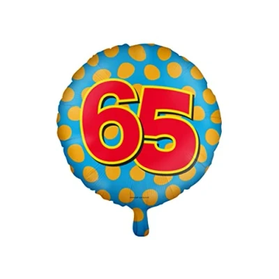 Afbeelding van Helium ballon 65 jaar party 45cm