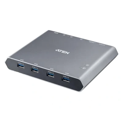 Afbeelding van ATEN US3311 2 poorts USB C KVM switch met oplader PD3.0 scherm DP 4K / 4 A