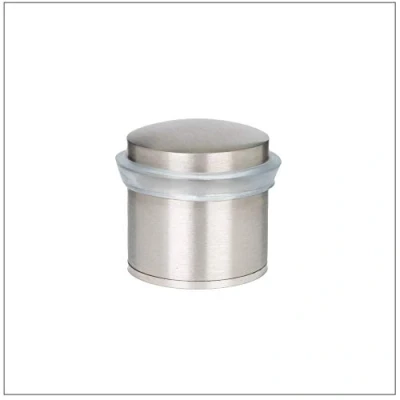 Afbeelding van EVI Herrajes Deurstopper 28 x 30 mm schroefdraadbasis Transparant rubber roestvrij staal matte afwerking incl. schroef + klempluggen Mod. 04020228CBAM