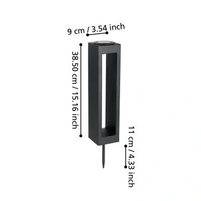 Afbeelding van EGLO Grondspies lamp op zonne energie 48934, zwart