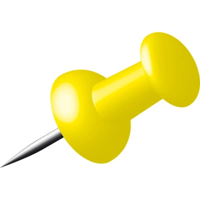 Afbeelding van Alco Al 662 13 Pushpins Doosje A 40 Stuks Geel