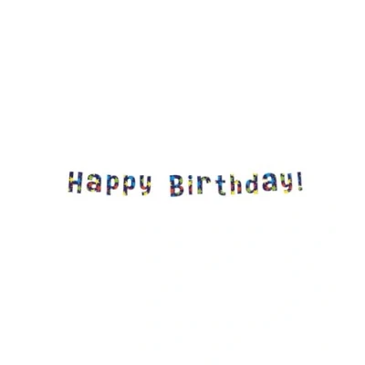 Afbeelding van PD Party 7025013 Letter Banier Thema Decoratie Feest Garland Happy Birthday, Veelkleurig, 250cm Lengte x 17cm Breedte 0.1cm Hoogte