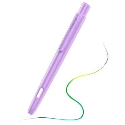 Afbeelding van MoKo Holder Case Compatible with Apple Pencil 2nd Generation, Retractable Protective Cover Sturdy Clip, Hard PC Case, Support Double Tap, Purple