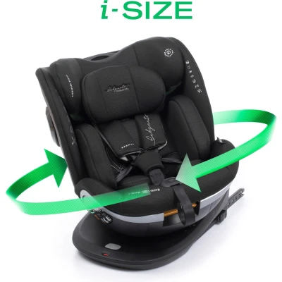 Afbeelding van Babyauto Xperta i Size Autostoel 360 met Isofix 40 Tot 150cm 0 36kg 12 jaar Kleur Zwart