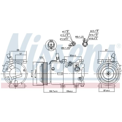 Afbeelding van Nissens Airco compressor 890240