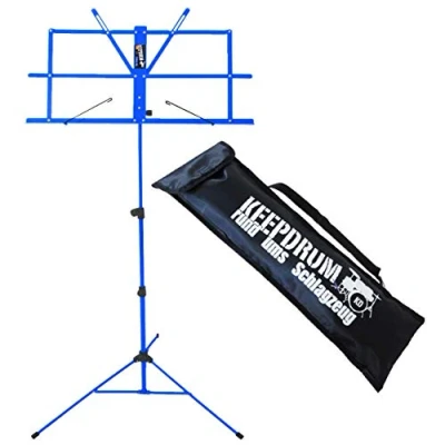 Afbeelding van Keepdrum muziekstandaard met tas in 6 kleuren (MS2 blauw)