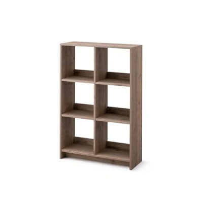 Afbeelding van Iris Ohyama, Kubus boekenkast / Open houten plank Kast met 6 planken , Eenvoudige montage, modulair, Kantoor, woonkamer, school Wood Shelf WOS AsBruin