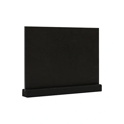 Afbeelding van Krijtbord tafelmodel, met een voet van dennenhout, mat zwarte afwerkin
