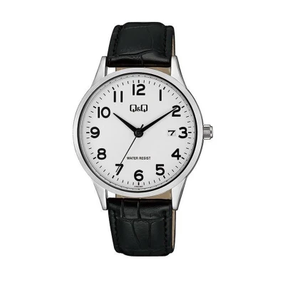 Afbeelding van Q&amp;Q horloge met duidelijke wijzerplaat en datumaanduiding A482J304Y