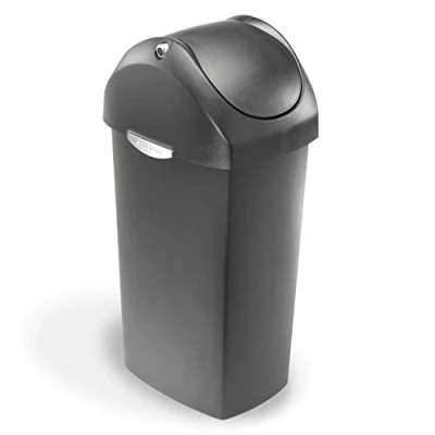 Afbeelding van Afvalbak simplehuman Swing Lid Can Grijs 60L