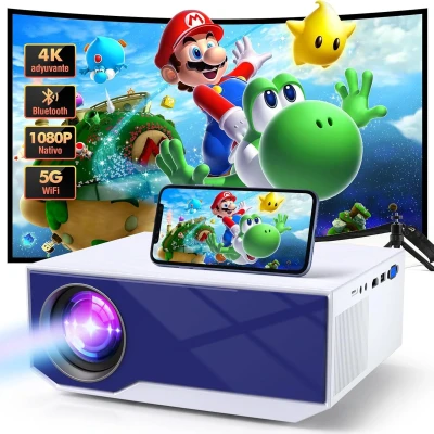 Afbeelding van Wielio Mini Beamer WiFi Bluetooth Native 1080p Full HD 300 Inch Display