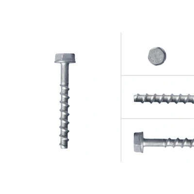 Afbeelding van Betonschroeven Verzinkt M6 x 80 mm Zeskantkop SW13 Per stuk