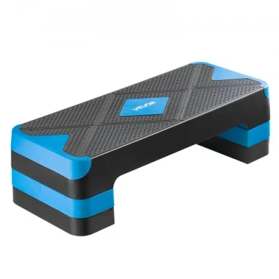 Afbeelding van VEVOR Aerobic Stepping Board Stepper Step Bench Verstelbare Blauw 250kg