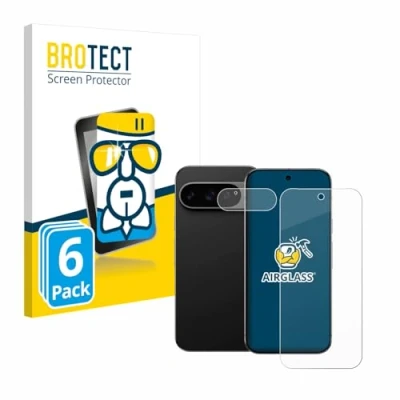 Afbeelding van BROTECT Screenprotector voor Google Pixel 9 Pro (Voor+Camera) Folie Beschermfolie Beschermglas transparant (6 Stuks)