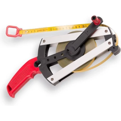 Afbeelding van BMI Meetband met frame lengte 30 m bandbreedte 13 mm B EG II aluminium geel stalen rolbandmaat 1 stuk 305034030BF