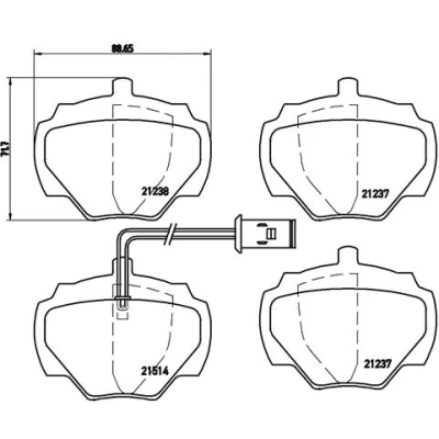 Afbeelding van Brembo Remblokset P 44 003