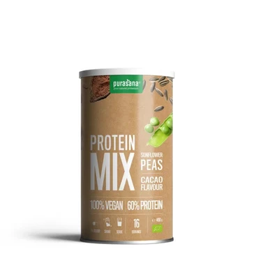 Afbeelding van Purasana Pea Sunflower Protein Mix Cacao 400GR